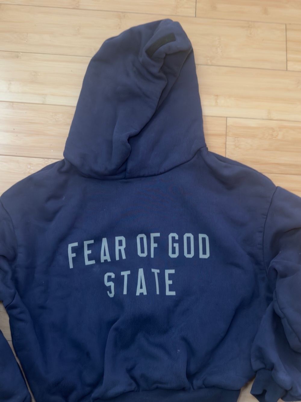 Fear of God Kids Navy 'FEAR OF GOD STATE' Hoodie